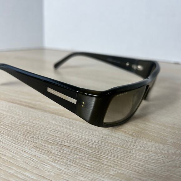 RARE! Prada SPR02E 0AO-4M1 Dark Green Rectangle Sunglasses Gradient 54-17-130 main image 8